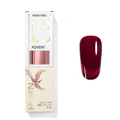 Advent 13 - Gel lak 8 ml - Magnetická červená -