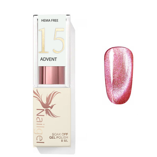 Advent 15 - Gel lak 8 ml - Magnetická růžová zlato -