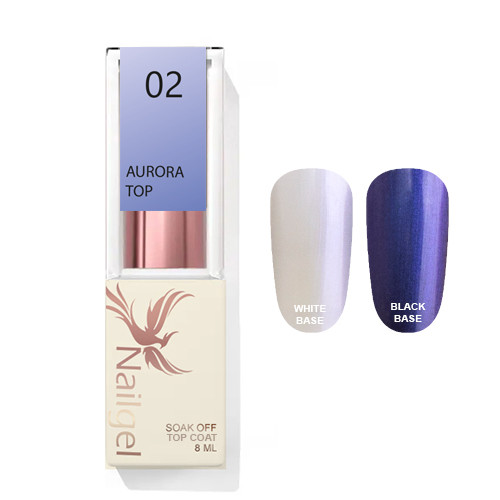 Aurora Top Coat - 02 -Lesk gel 8ml