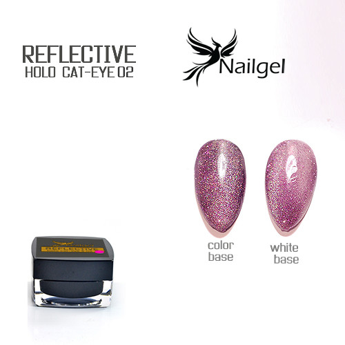  Reflexní Hologram Cat-Eye 02 gel lak 5 ml