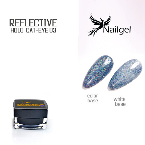  Reflexní Hologram Cat-Eye 03 gel lak 5 ml