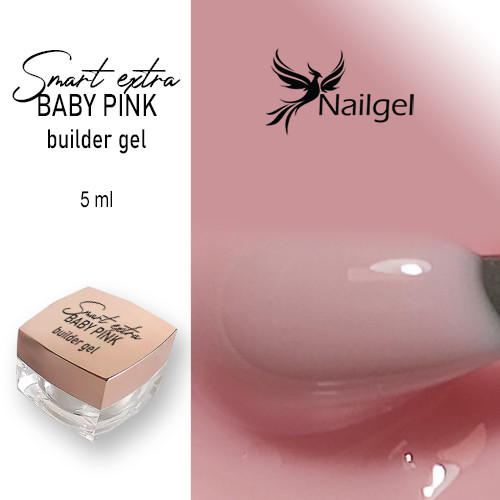 Smart extra Stavební gel  -03- / builder gel baby pink 5 ml